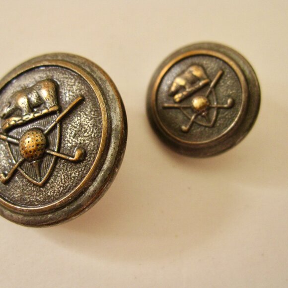 Hart Schaffner Marx x Jack Nicklaus Replacement 8 Button Set Golden Bear Bronze - Picture 3 of 7